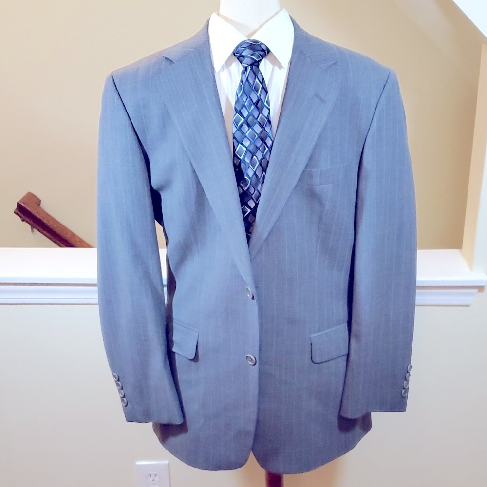 346 Brooks Brothers Gray Pinstripe Blazer - Picture 2 of 7